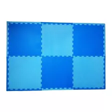 Tatame Eva 1,50x1m Esp 10mm Azul 2 Tons - 6 Placas 50x50 Cm