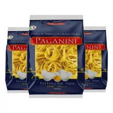 Macarrão Italiano Fettuccine Nidi Com Ovos Paganini 500g 3x