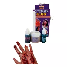 Kit Maquiagem De Halloween Machucado Sangue Hipoalergênico 