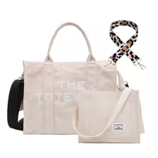 2 Uds Thetotebag Bolsas Totes De Hombro De Lona Para Mujer