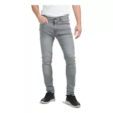 Jean Gris Skinny Chupin Elastizado Moda Hombre Mistral 50122