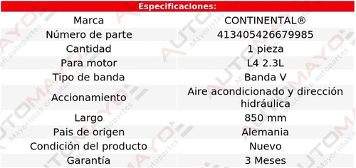 Banda Acc 850 Mm A/a, D/h 240 L4 2.3l Volvo 85-92 Foto 4