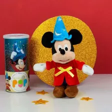 Pelúcia Mickey Feiticeiro Na Latinha Disney 16 Cm Original