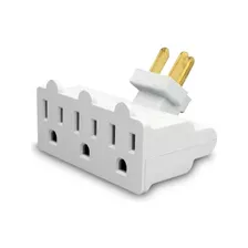 Adaptador Toma Corriente 3 Salidas Polotierra Giratorio 180°