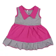 Vestido Malha Algodão Roupa Para Bebê Menina Cores Sortidas