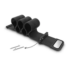 Kit Pulseira + Pelicula Vidro Para Amazfit Pace A1612 Cor Preto Largura 22 Mm