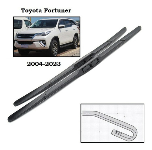 Toyota Fortuner 2016-2023 Plumillas Delanteras Foto 2