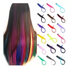 Mecha De Cabelo Colorido Com Clip Aceita Prancha E Babyliss