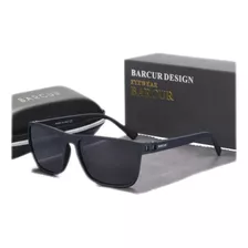Óculos De Sol Barcur Uv400 Polarizado Original Preto Cinza 