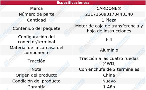 Motor Caja Transferencia Cardone Gmc Sonoma 4wd 98 Al 01 Foto 5