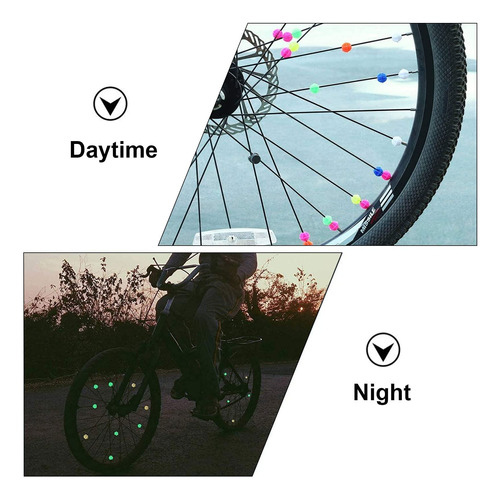 180 Abalorios Luminosos Para Radios De Bicicleta, Colores Foto 3