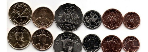 Monedas Suazilandia 2007  2011 | Set De 6 Piezas | Unc