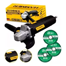 Kit Esmerilhadeira Angular Hammer Em710 4.1/2 Pol. 710w + 1