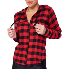 Camisa Blusa Xadrez Flanelada Toca Feminina