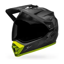 Casco Moto Calle Bell Mx-9 Adventure Plateado/amarillo