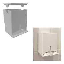 Suporte Dispenser De Parede Organizador Cotonete Banheiro Cor Branco