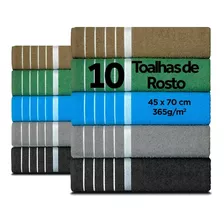 Kit 10 Toalhas De Rosto - 45x70 - 360g/m Masculina