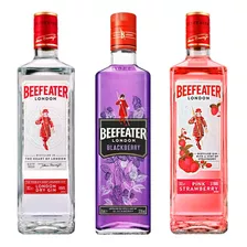 Gin Beefeater London Dry + Pink + Blackberry 3pack 700 Ml