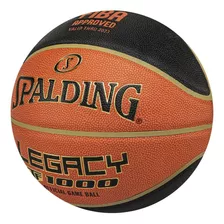 Pelota Basket Legacy Tf1000 Spalding Indoor N° 7 Basquet Color Naranja/negro