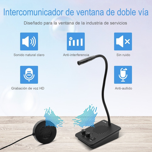 Intercomunicador Para Ventanillas Bidireccional Sonido Claro Foto 3