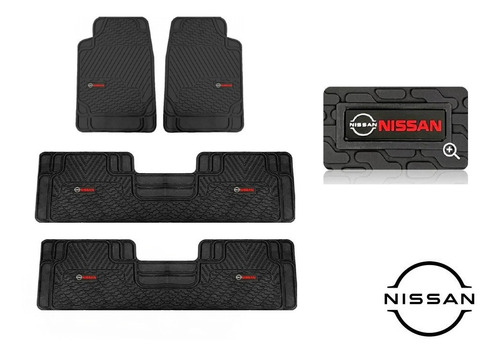Tapetes 3 Filas Logo Nissan + Cajuela Armada 2015 A 2022 23 Foto 2