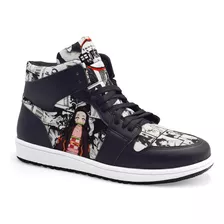 Tenis Negro Nezuko Y Tanjiro Demon Slayer Manga Bota Hi Top