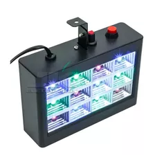 Strobo Rítmico 12 Leds Rgb 15w Dj Iluminação Festa Balada 110v/220v