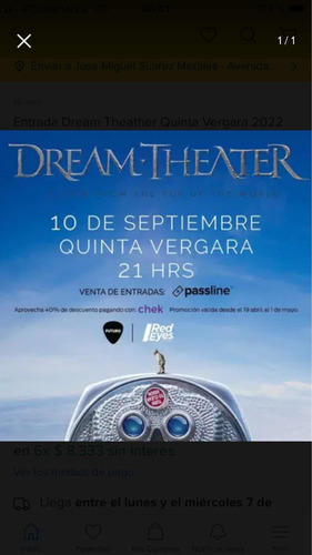 Concierto Dream Theater Quinta Vergara