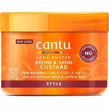 Cantu Define Shine Custard Natilla Cabello Rizado 340gr 