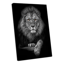 Marco Decorativo De Lona 60x90 - Lion Luxury Eyes Pb