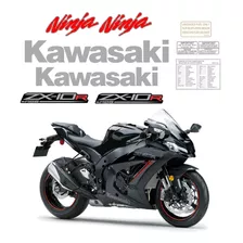 Adesivo Kawasaki Ninja Zx-10r Abs 2011 Preta Compatível R986