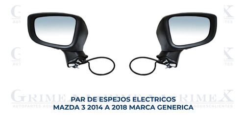 Par Espejos Mazda 3 2014-14-2015-2016-2017-2018-18 Ore Foto 3