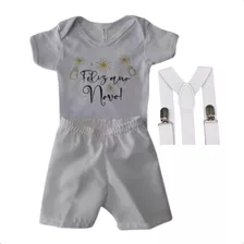 Conjunto Bebê Ano Novo Suspensório Alegrinhos Baby 819