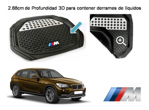 Tapetes 4pz Charola 3d Logo Bmw M-series X1 2010 A 2015 Foto 4