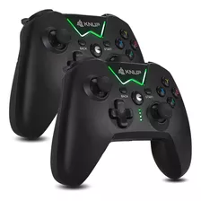 Kit 2 Controle Compatível Xbox 360 Joystick Usb Entrada Fone
