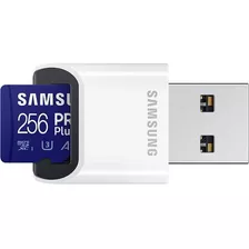 Samsung Pro Plus 256gb Tarjeta Sd V30 + Lector Tarjetas Usb