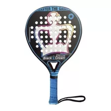 Paleta Padel Black Crown Piton Nakano 15k S - Olivos Color Negro/azul