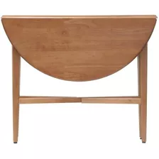 Mesa Redonda Con Ala Plegable De 42 Pulgadas De Madera Preci