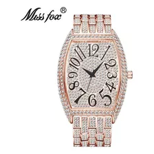 Relojes De Cuarzo Missfox Con Diamantes De Lujo Para Hombre