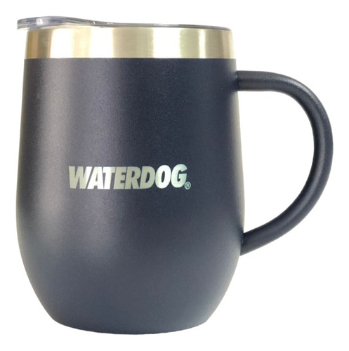 Vaso Acero Inoxidable Termico Bossa 450ml Waterdog Tapa 360° Negro