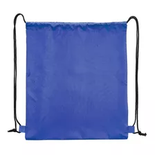 Kit 50 Unid Mochila Saco Colorido Em Nylon Personalizado Cor Azul-claro Desenho Do Tecido Liso