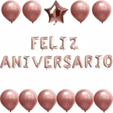 Kit Balão Metalizado Feliz Aniversário Festa Namorado 27 Pçs