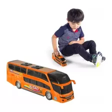 Onibus Buzão Brinquedo Infatinil Criança 25cm - Bs Toys