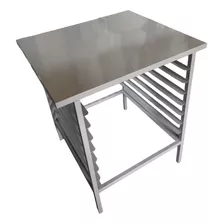 Base Mesa De Horno Pauna Silcook Con Latero 8 Bandejas 60x40