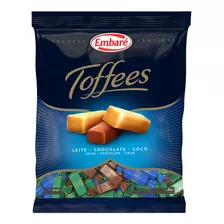 Bala De Caramelo Toffees Leite, Chocolate E Coco Embaré 600g