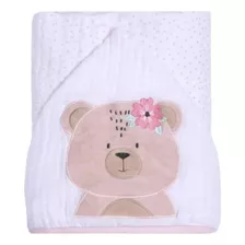 Toalha Fralda Bebê Soft C Capuz Bichinho Papi 90cmx75 Cm