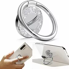 Allengel Cell Phone Ring Holder 360 Rotation Glitter Metal F