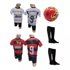 2 Kits Conjunto Uniforme Times De Futebol + Meião + Bola