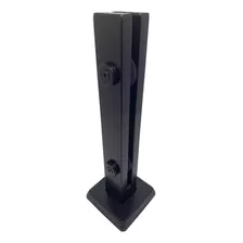 10 Coluna Torre 40cm Preto Fosco 2 Furos Guarda Corpo Inox