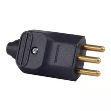 Plug Desmontável 2p+t 180º De 20a Com Prensa Cabos Preto